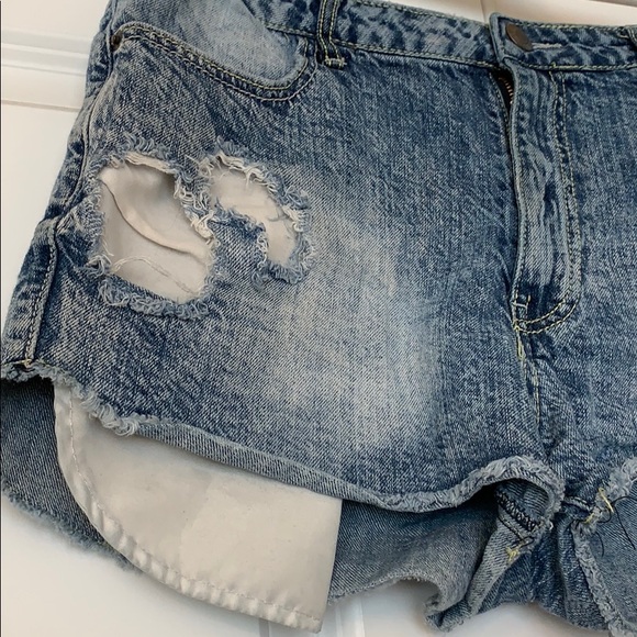 High Rise Jean Shorts - Picture 3 of 5